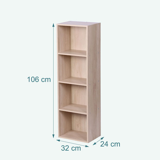 Bookcase Light Brown 106x32x24cm