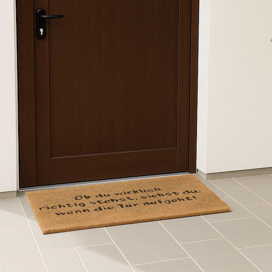 Relaxdays Relaxdays Fußmatte aus Kokosnuss Beige 60cm