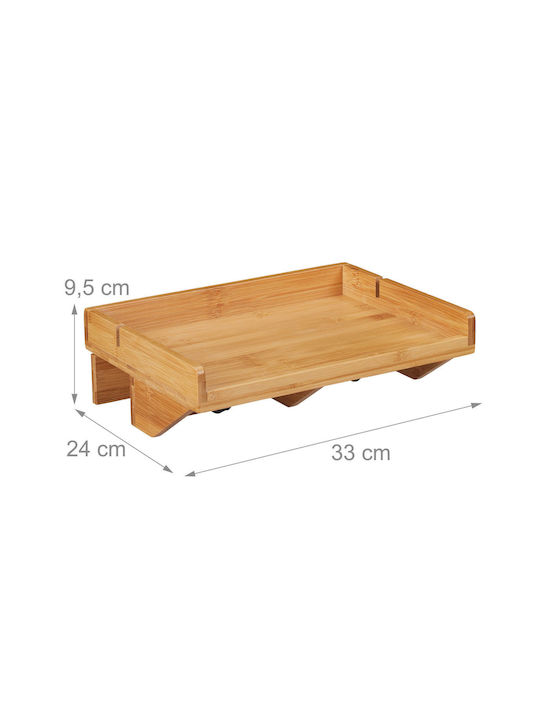 Noptieră Din Bambus Bej 32.5x32.5x27cm