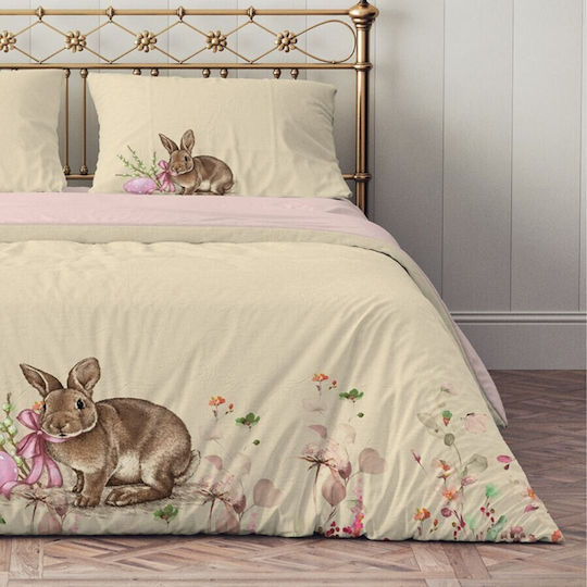 Lenjerii Deosebite Σετ Διπλή 200x220cm Beige