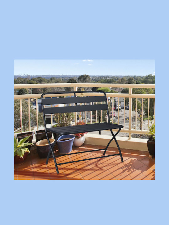 Bancă De Exterior Metalică Gri 83.5x49x90cm