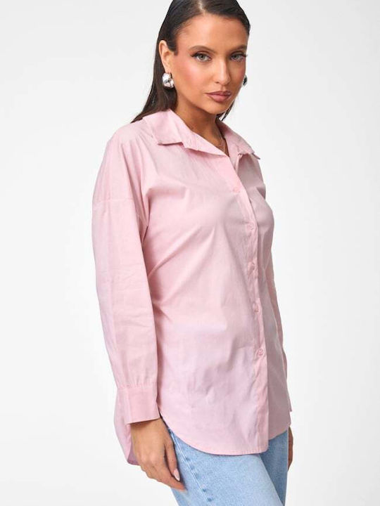 Long Sleeve Women's Shirt Pink