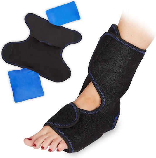 Relaxdays Cooling Leg Wrap Fastening Blue Black 2.5x28x37 Cm