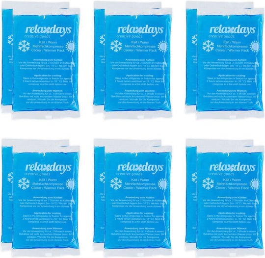 Set 12 Pachete cu Gel Aplicație Cald Rece Relaxdays Albastre 1x15x9 Cm