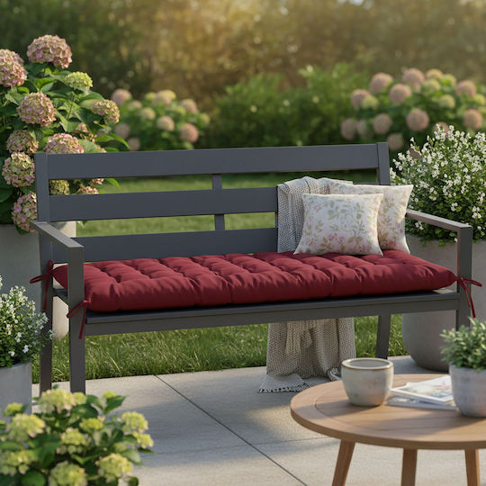 Relaxdays Възглавница за шезлонг с гръб Тъмночервена 70x190см