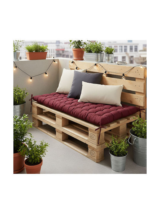 Relaxdays Pernă Pentru Pat De Soare Cu Spătar Roșu Închis 70x190cm