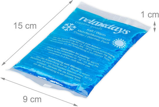 Set 8 Relaxdays Cold Gel Packs Blue White 1x15x9 Cm