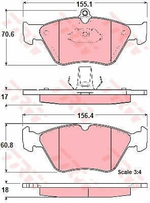 Trw Gdb1166 Brake Pad Set Disc Brake