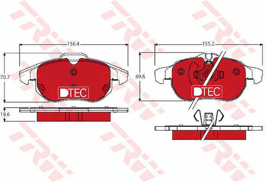 Set Brake Pads Disc Brake Trw Gdb1613dte