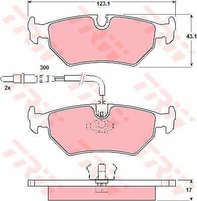Trw Gdb1258 Brake Pad Set Disc Brake