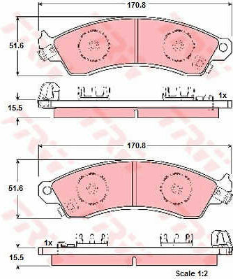 Trw Gdb1226 Brake Pad Set Disc Brake