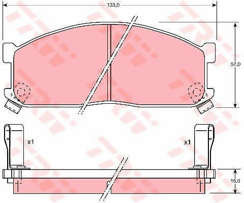 Set Brake Pads Disc Brake Trw Gdb737