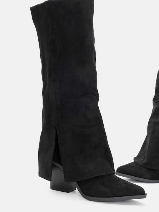 Wildleder Damenstiefel Schwarz