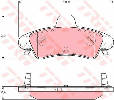 Trw Gdb1580 Brake Pad Set Disc Brake