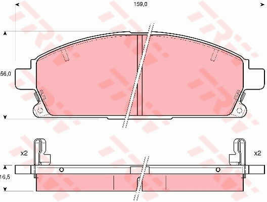 Set Brake Pads Disc Brake Trw Gdb3312