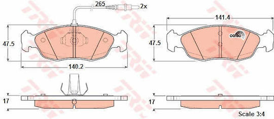 Trw Gdb1104 Brake Pad Set Disc Brake