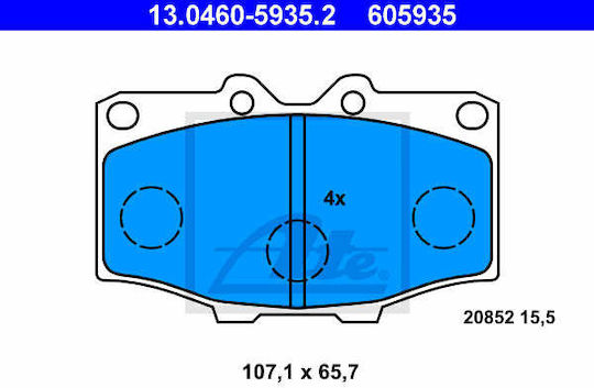 Set Plăcuțe de Frână Disc Frână 13.0460-5935.2