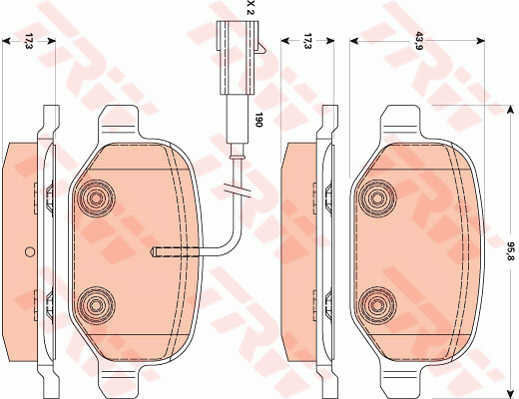 Trw Gdb1881 Brake Pad Set Disc Brake