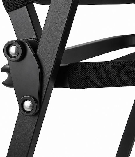 Outdoor Chair Metallic Black 75.5x58.5x53.5 cm