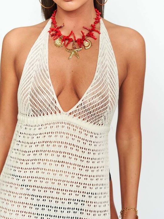 Decoro Damen Maxi Strandkleid Beige