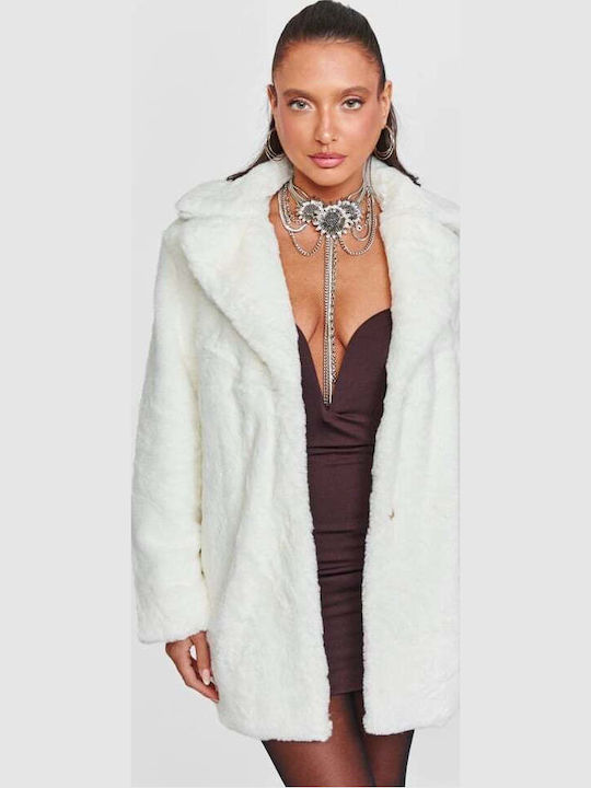 Short Women's Fur White