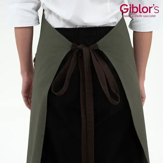 Giblor's Chef Waiter Barista Bartender Full Body Apron Khaki