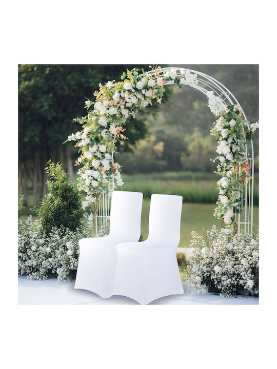 Relaxdays Elastic Chair Cover White 40x45cm 4 Pieces