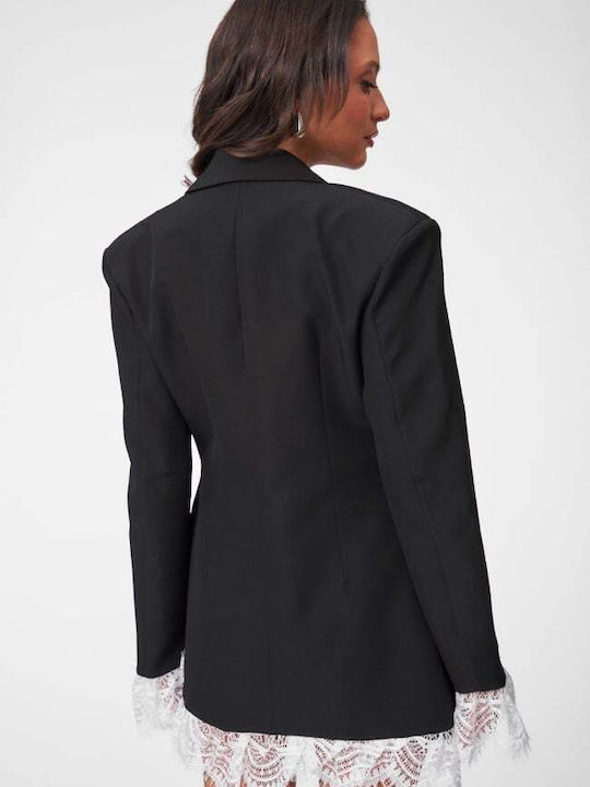 Decoro Damen Blazer Weiß/Schwarz