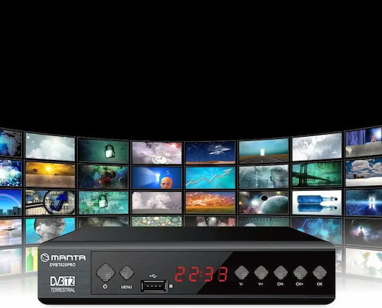 Manta DVBT025PRO Ψηφιακός Δέκτης Mpeg-4 Σύνδεσεις SCART / HDMI / USB