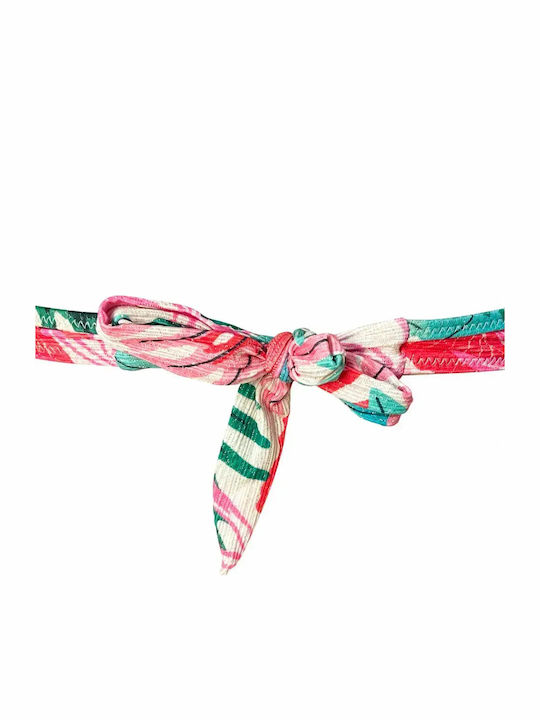 Set Bikini Push Up Brazil Floral Green Glitter C-6225 Green