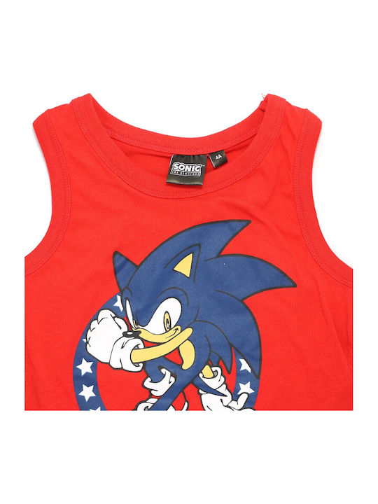 Kinderoberteile Ärmellose Rote Sonic Hedgehog