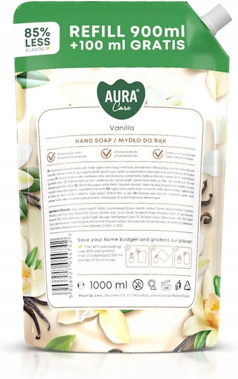 Aura Greca Ανταλλακτικό Αφρόλουτρο με Αμύγδαλο & Άρωμα Βανίλια 1000ml