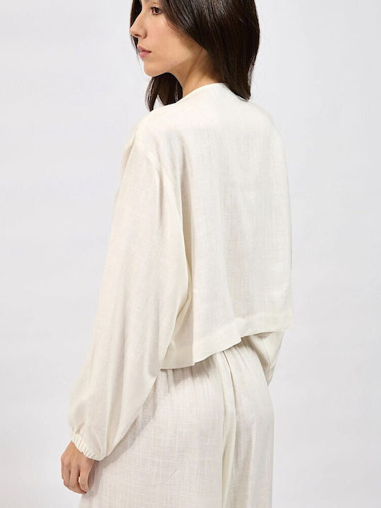 Long Sleeve Women's Shirt Beige