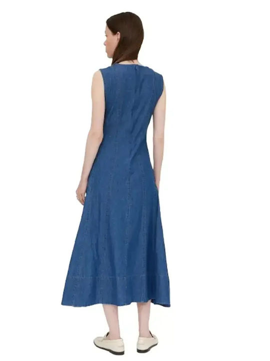 Καλοκαιρινό Maxi Φόρεμα Τζιν Blue