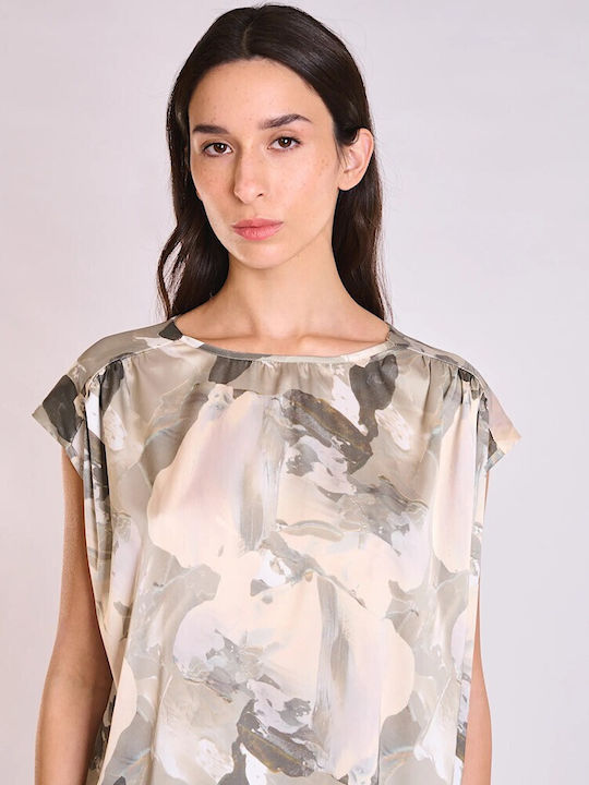 Summer Mini Dress Beige