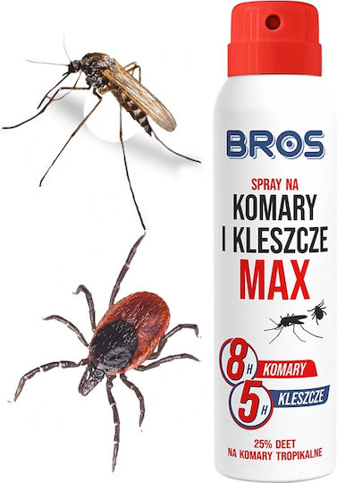 Bros Max Insektenschutzmittel Spray DEET Geeignet für Kinder 90ml 2 Stück
