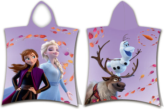 Kid's Cotton Velour Poncho Frozen 320gsm