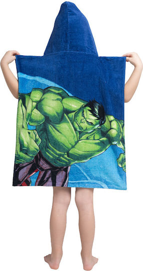 Παιδικό Πόντσο Βαμβακερό Βελούδινο Avengers 320gsm
