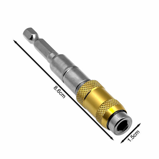 Adaptor Pneumatic cu Priză HEX 1/4'' și Suport pentru Biți