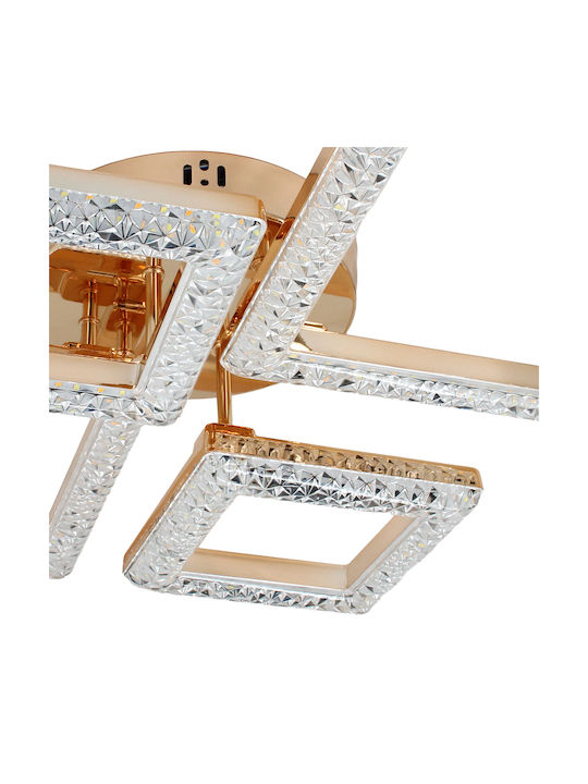 Keskor Plafonieră de Tavan 75cm Aurie cu LED Integrat