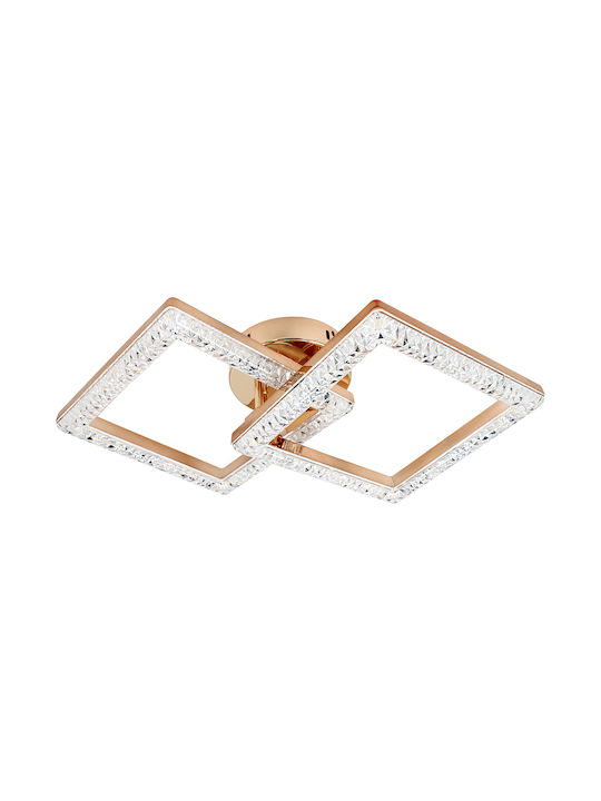 Keskor Deckenleuchte montieren 55cm Gold mit integrierter LED