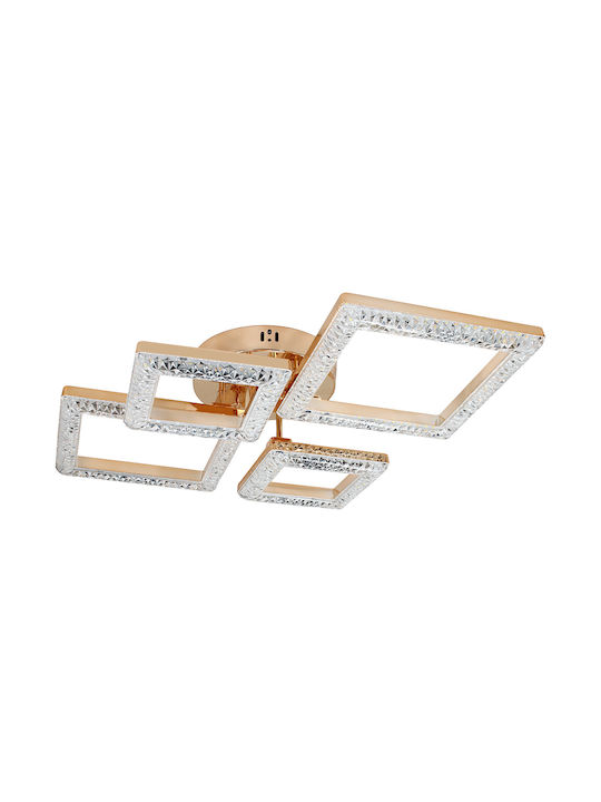 Keskor Deckenleuchte montieren 75cm Gold mit integrierter LED
