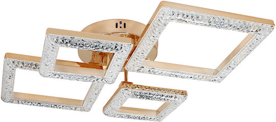 Keskor Deckenleuchte montieren 75cm Gold mit integrierter LED