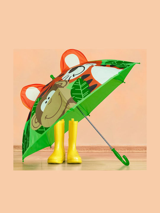 Relaxdays Umbrelă Pentru Copii Baston Verde Cu Diametru 67 Cm