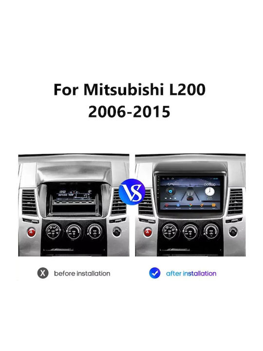 Car Audio System for Mitsubishi L200 2006-2015 Bluetooth USB WiFi GPS Apple CarPlay Android Auto with 9" Touch Screen
