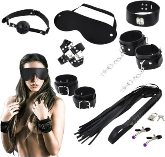BDSM Kit σε Μαύρο Χρώμα 13τμχ