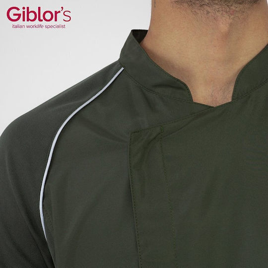 Giblor's Σακάκι Σεφ 100% Microfiber Χακί