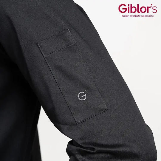 Giblor's Chef Coat 100% Cotton Black