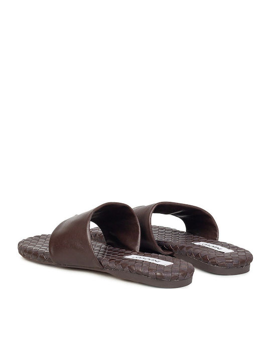 Damen Flache Sandalen Braune