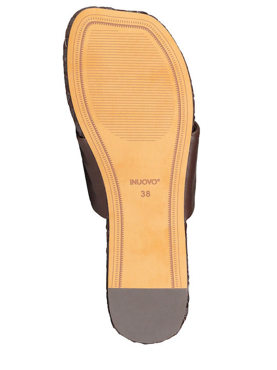 Damen Flache Sandalen Braune